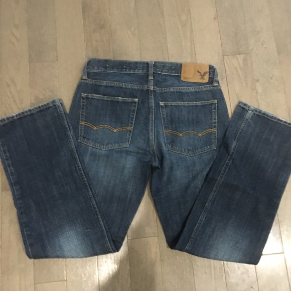 American Eagle Outfitters Men’s  Straight Leg Jeans, Dark Wash, Size 28/30, - Picture 6 of 12